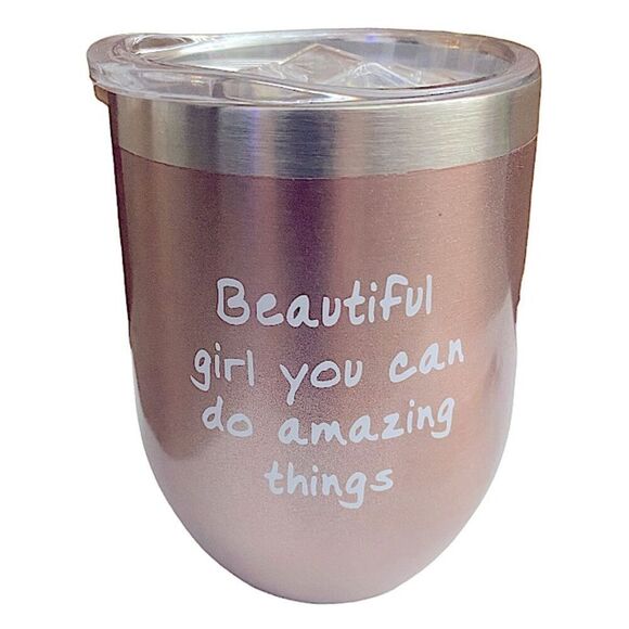 Tumbler Inspirational New Beautiful Girl You Can Do Amazing Things With Straw - Picture 1 of 3
